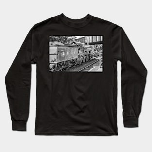 Vintage steam locomotive on the Norfolk Poppy Line Long Sleeve T-Shirt